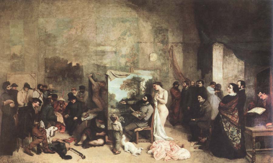the studio of the painter,a real allegory